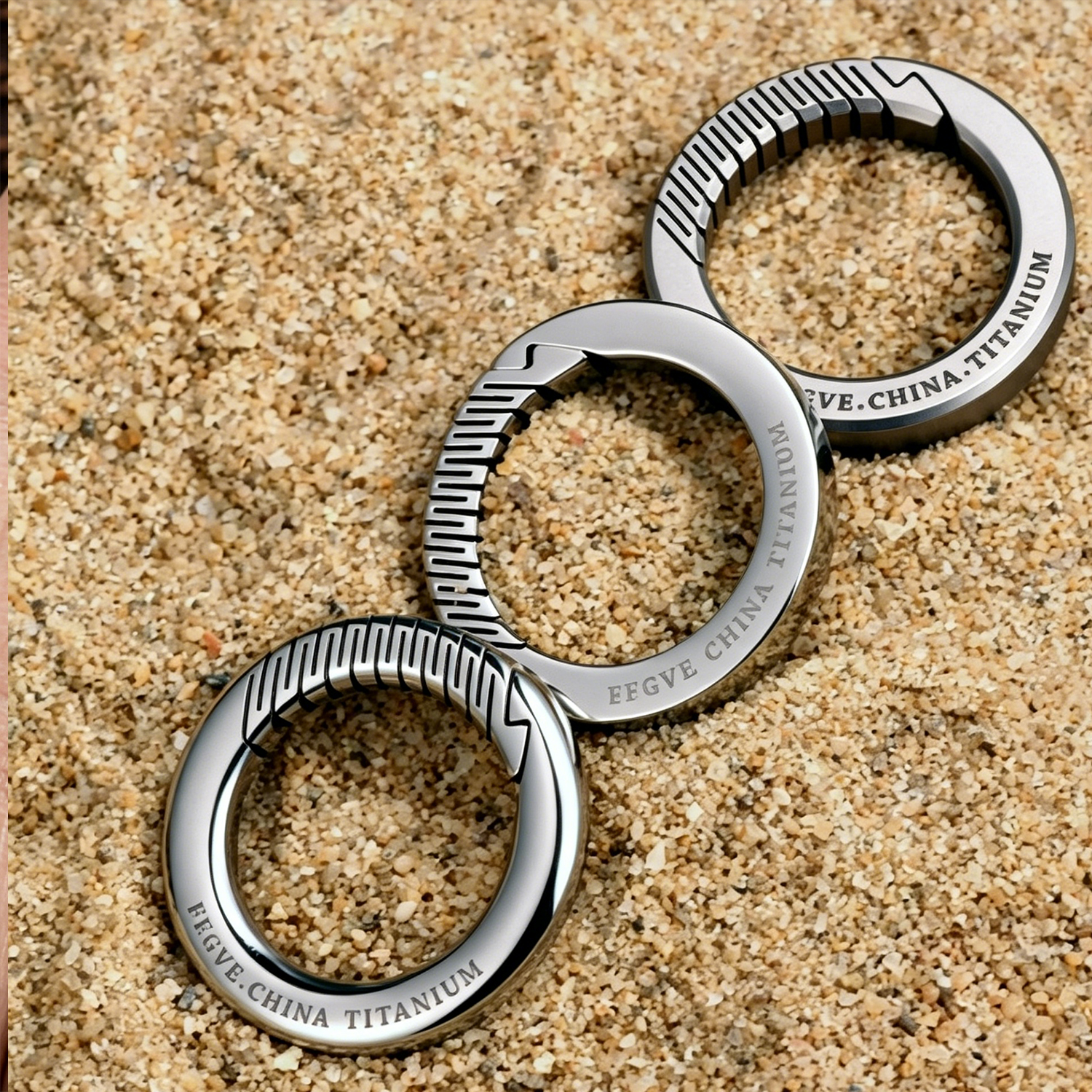 (Default Hong Kong Dollar) Fegve titanium alloy keychain waist pendant - 图片 11