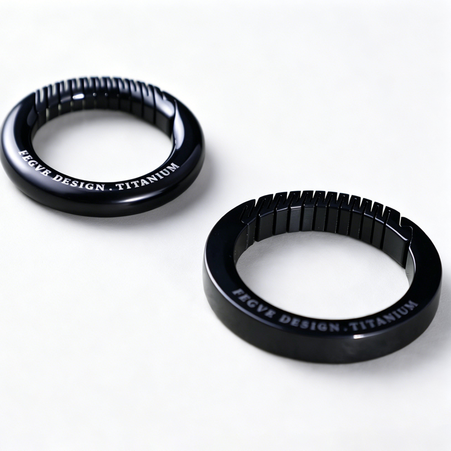 (Default Hong Kong Dollar) Fegve2026 new titanium alloy car keychain TI030 black titanium edge 35MM - 图片 7