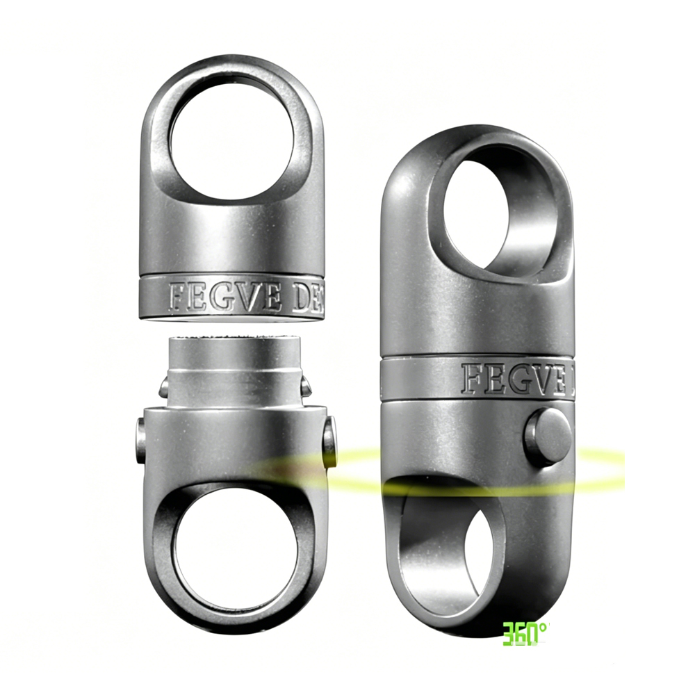 (Default Hong Kong Dollar) FEGVE new titanium alloy magnetic quick release key button female buckle rotatable universal joint connection push-pull buckle PJ037FE press magnetic quick release capsule - 图片 7