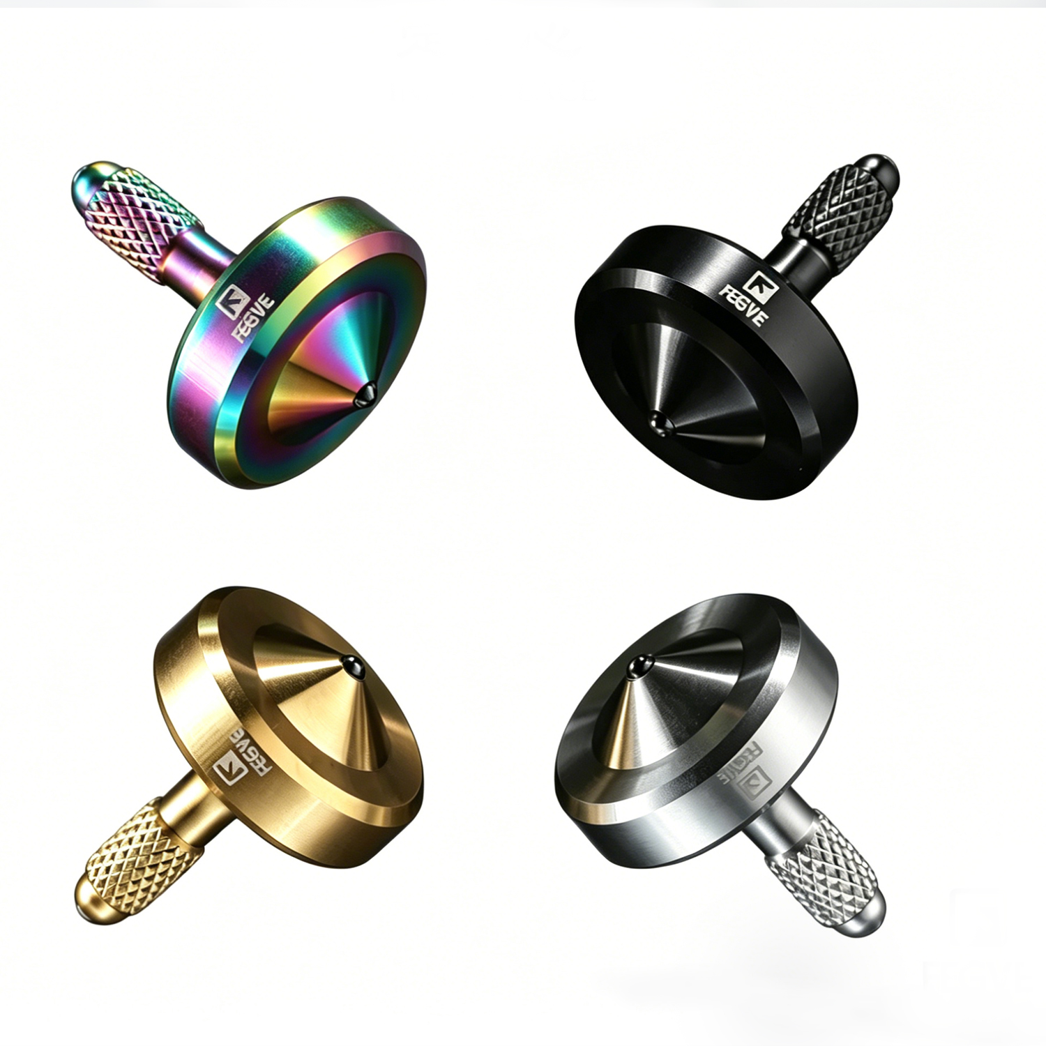 FEGVE Centering Handheld Gyroscope Stainless Steel Fingertip Gyroscope Adult EDC Toy