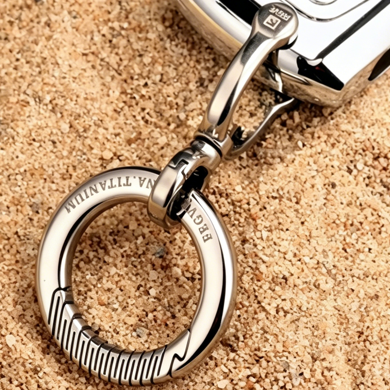 (Default Hong Kong Dollar) Fegve titanium alloy keychain waist pendant - 图片 2