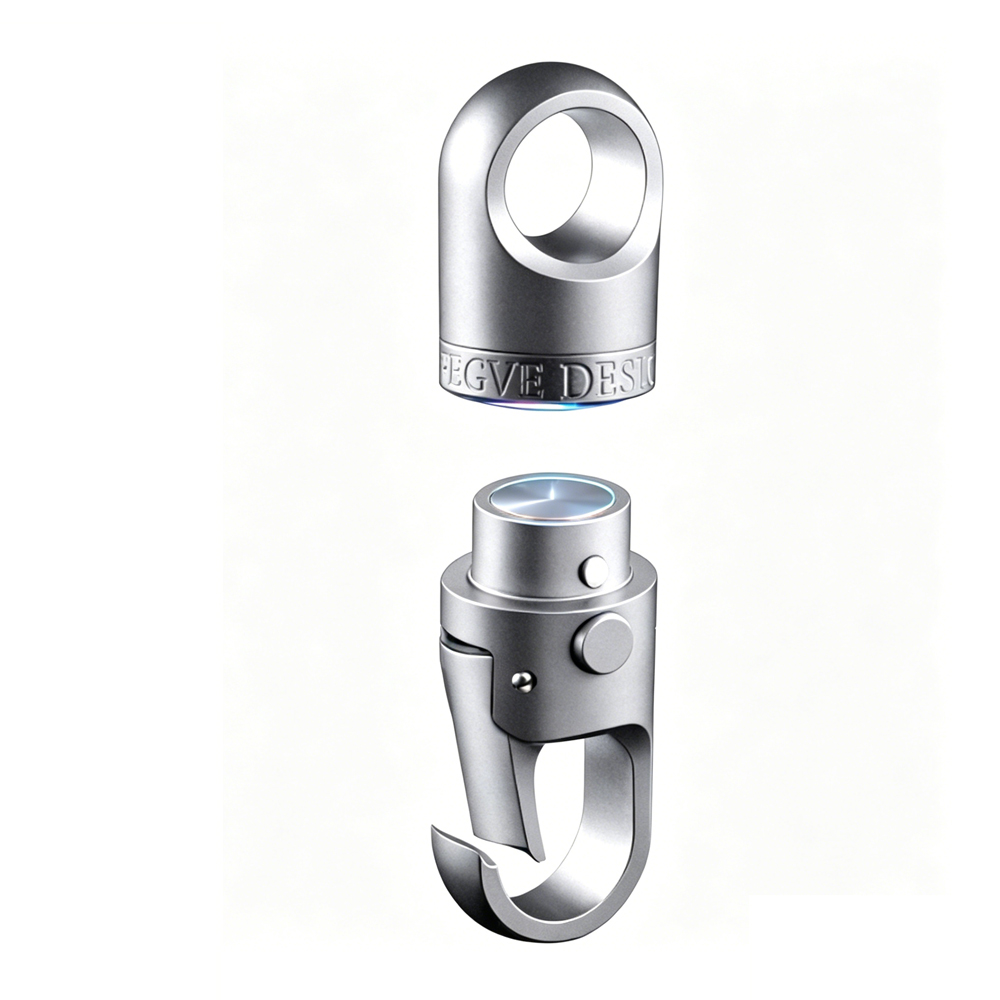 (Default Hong Kong Dollar) Fegve's new titanium inlaid copper PJ037FJ-12 single open magnetic suction rotating quick release - 图片 3