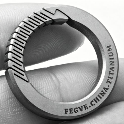 Fegve titanium alloy keychain waist pendant (Frosted keychain)