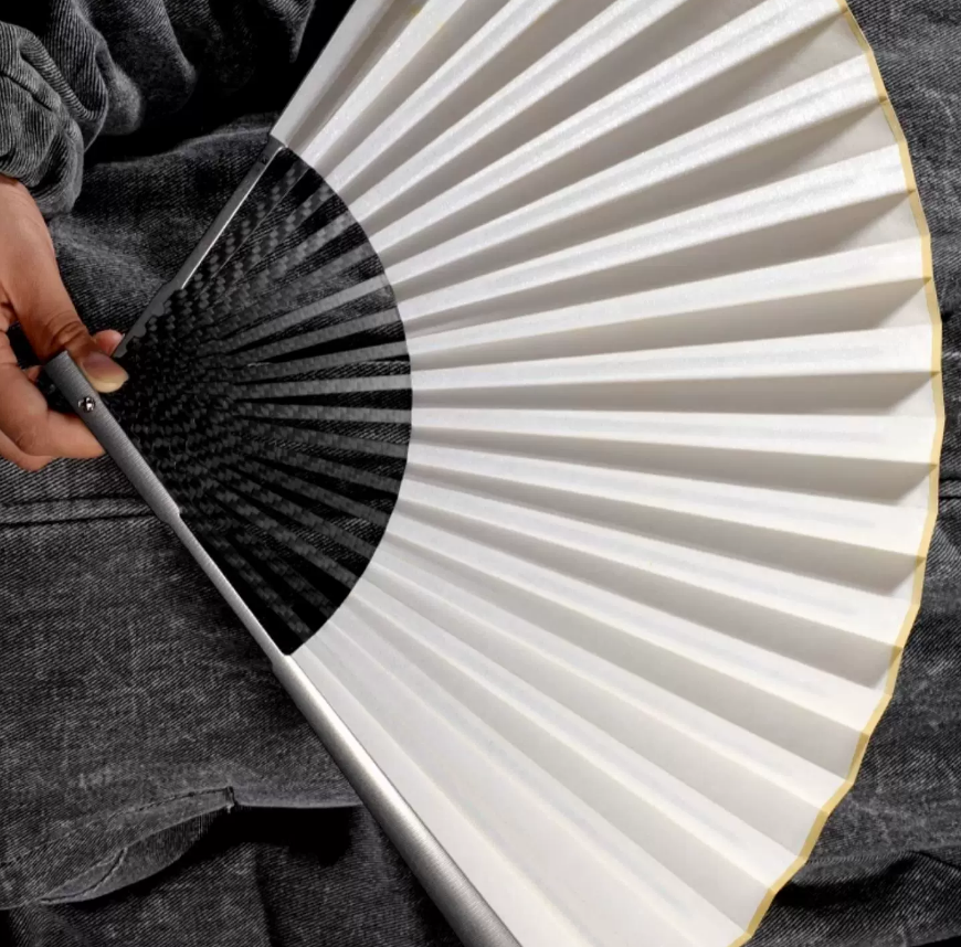 (Default Hong Kong Dollar) FEGVE Titanium Qinfang small exhaust outlet carbon fiber version - yellow fan surface - 图片 5
