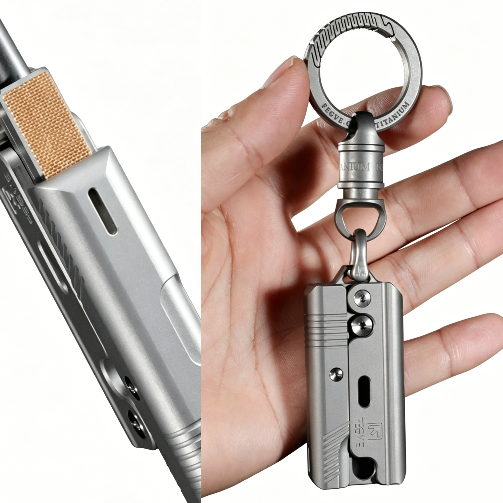 (Default Hong Kong Dollar) Fegve EDC E296 Gun Push Multi-functional Pry Bar Radish knife - 图片 4