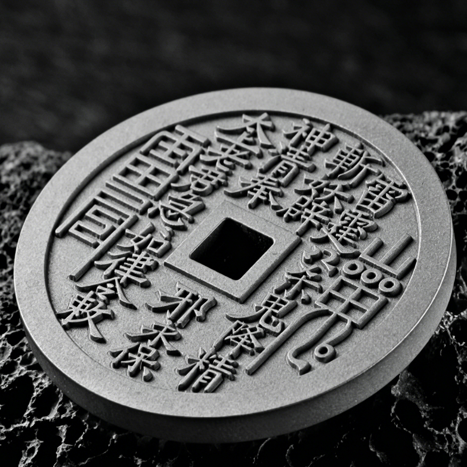 (Default Hong Kong Dollar) New pure titanium alloy mountain ghost spending pendant Taoist ancient money necklace - 图片 3