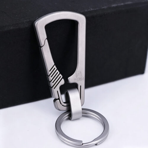 FEGVE/TI025 simple fan-shaped keychain men's titanium alloy