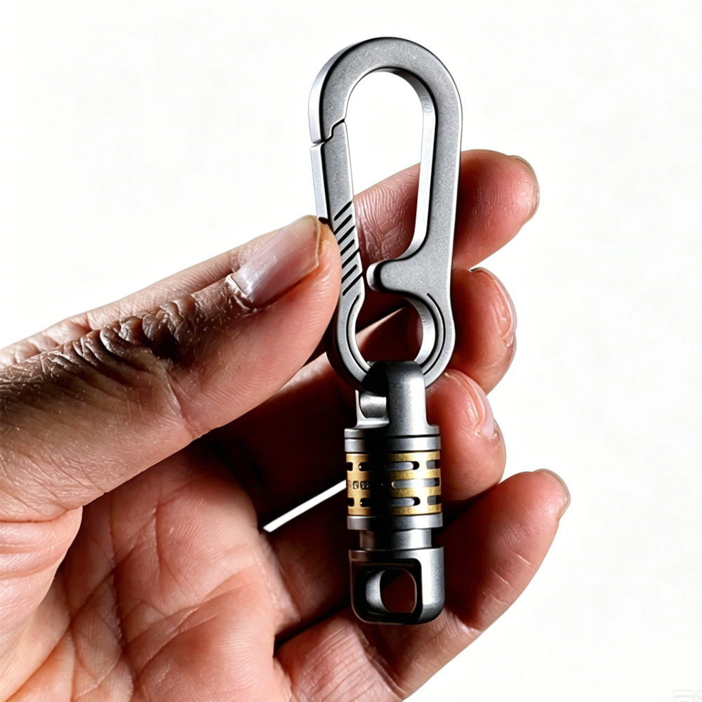 (Default Hong Kong Dollar) Fegve's new titanium inlaid copper quick release capsule Large frosted chamfered titanium edge+PJ061b-14 - 图片 6
