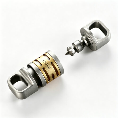 Fegve's new titanium inlaid copper quick release capsule Large frosted chamfered titanium edge+PJ061b-14