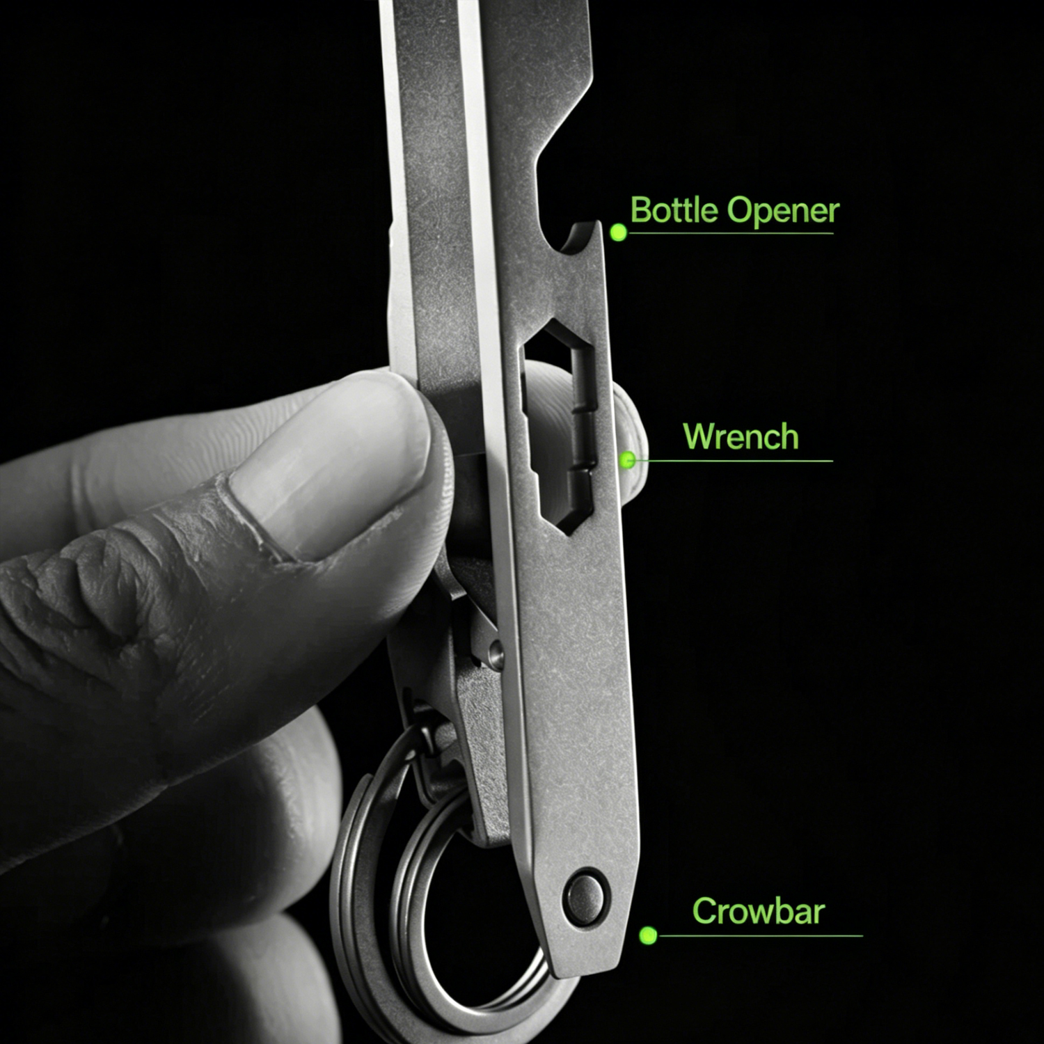 (Default Hong Kong Dollar) FEGVE titanium alloy multifunctional keychain - 图片 2