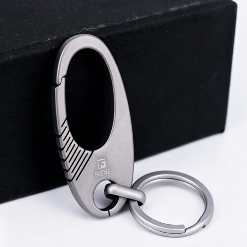 FEGVE/TI031 Oval Keychain Men's Titanium Alloy