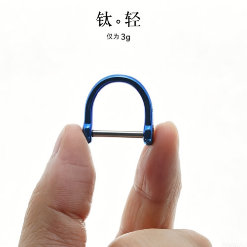 Fegve Titanium Alloy Crystal Horseshoe Buckle Bright Blue Gold Purple Silver (Inner Diameter 9MM 13MM 17MM 21MM)