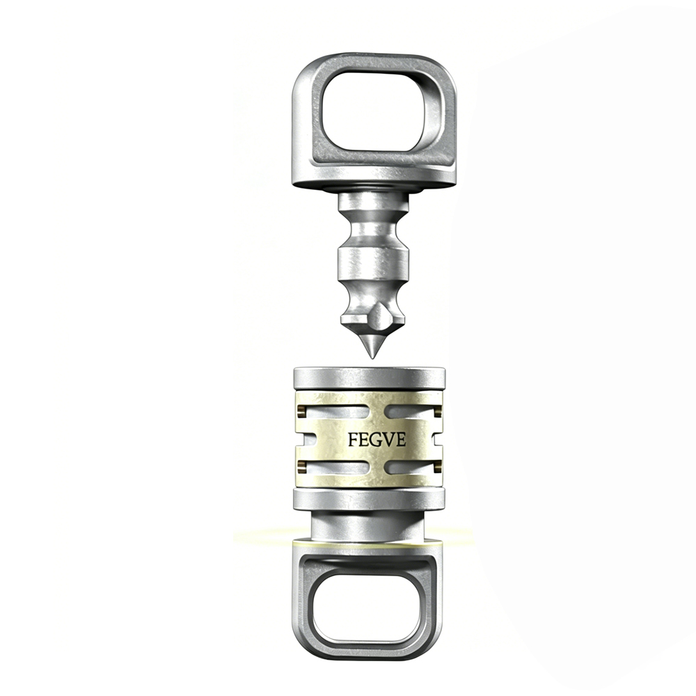 (Default Hong Kong Dollar) Fegve's new titanium inlaid copper quick release capsule Large frosted chamfered titanium edge+PJ061b-14 - 图片 4