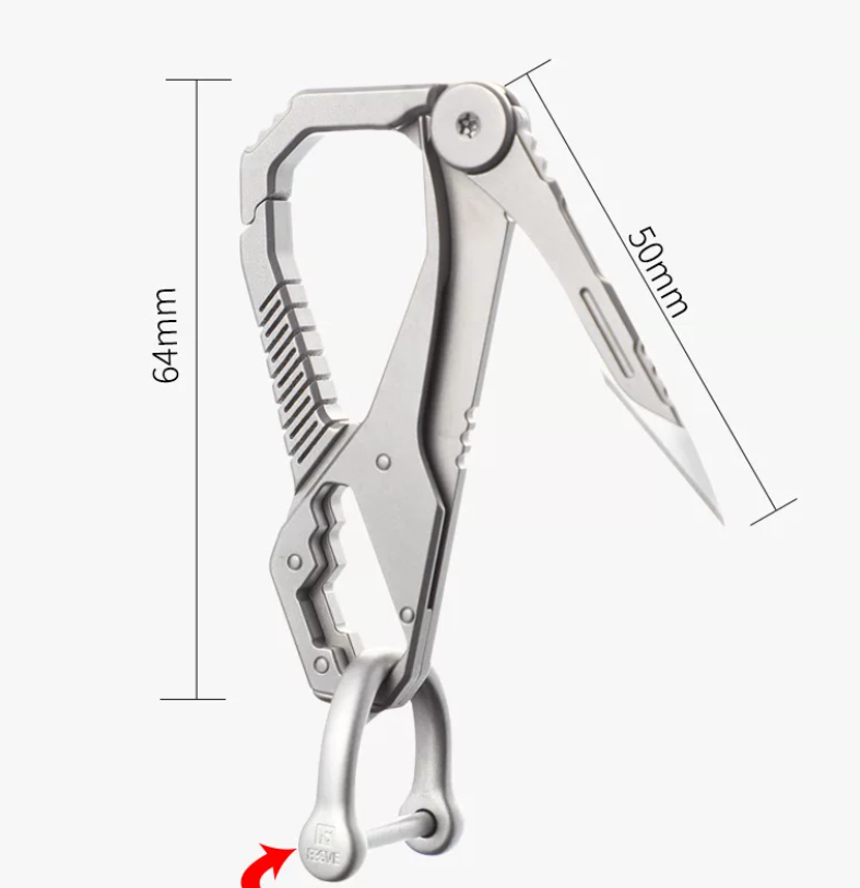 (Default Hong Kong Dollar) FEGVE titanium alloy multifunctional keychain - 图片 4