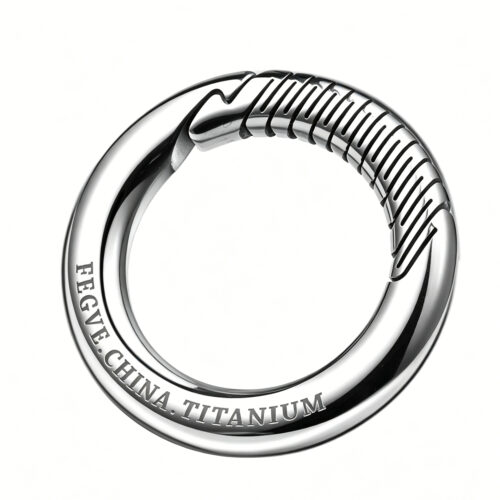 Fegve titanium alloy keychain waist pendant