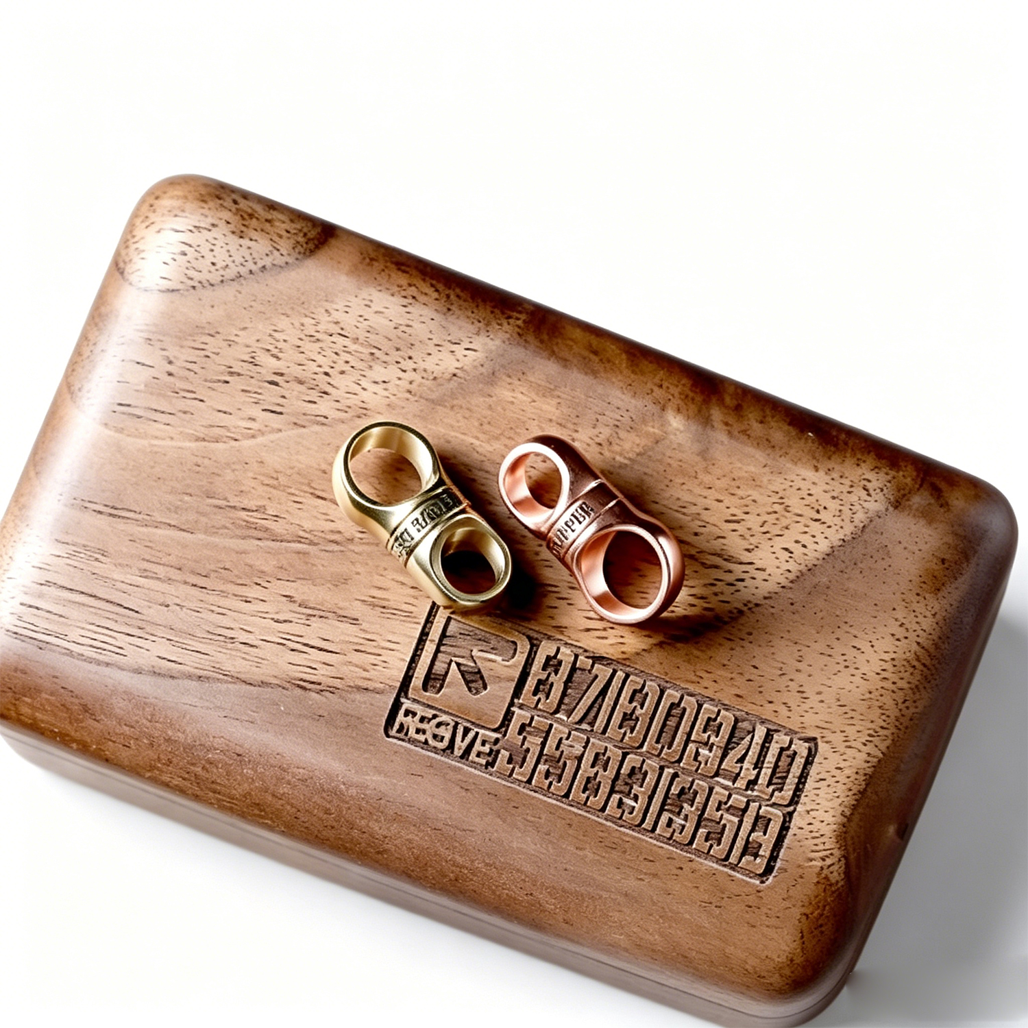 FEGVE / PJ037F - Titanium inlaid copper capsule universal joint keychain accessory can rotate 360 degrees - 图片 2