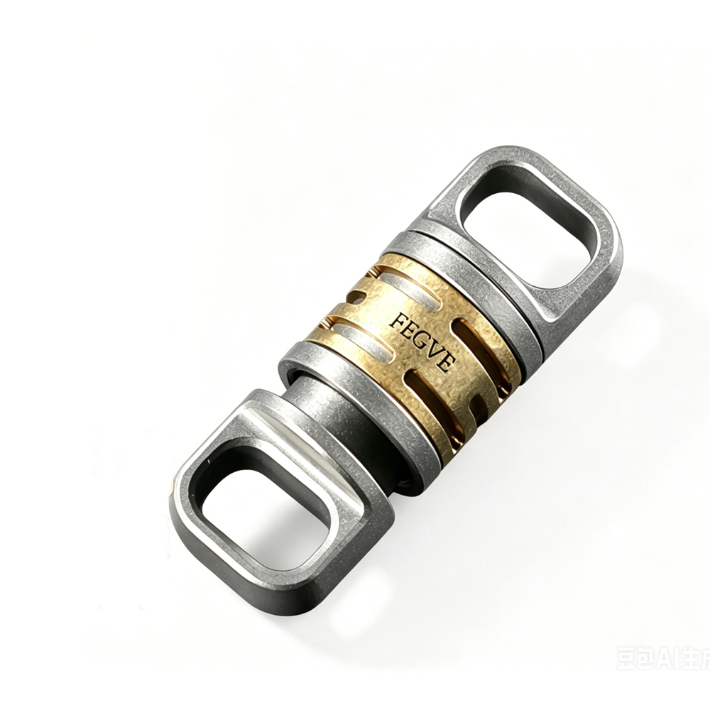 (Default Hong Kong Dollar) Fegve's new titanium inlaid copper quick release capsule Large frosted chamfered titanium edge+PJ061b-14 - 图片 3