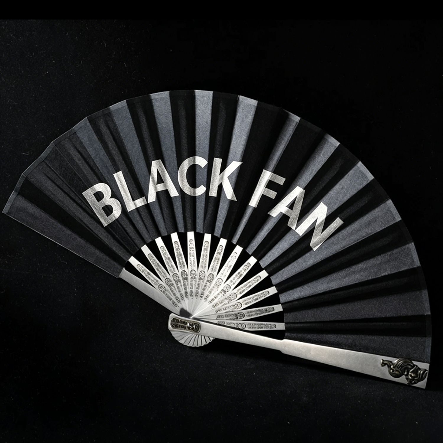 (Default Hong Kong Dollar) Fegve Fegve Kirin Titanium Alloy Fan (5-inch, 7-inch, 8-inch, 9-inch black/white fan surface) - 图片 6