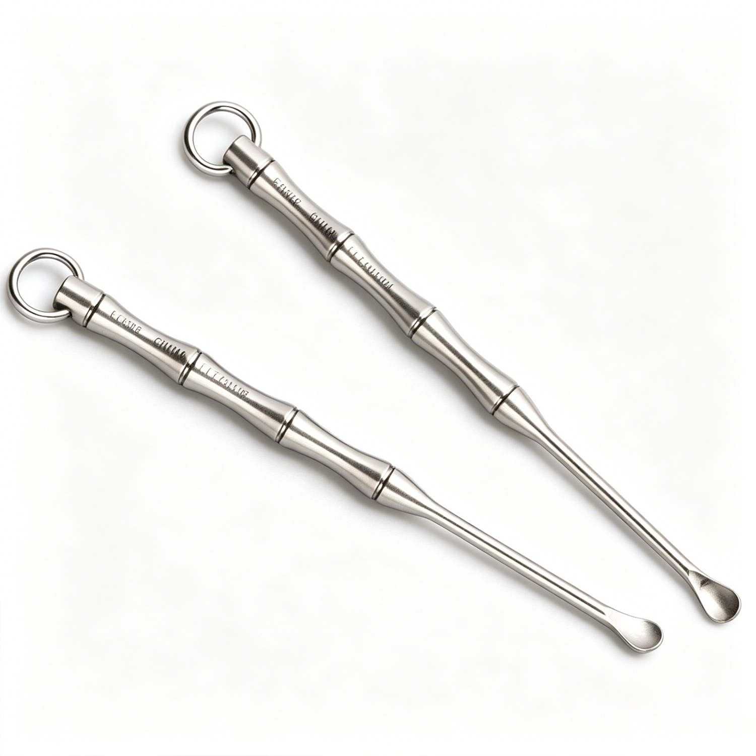 FEGVE pure titanium alloy ear digging spoon/ear digging artifact E220 pure titanium bamboo joint ear digging spoon - 图片 4