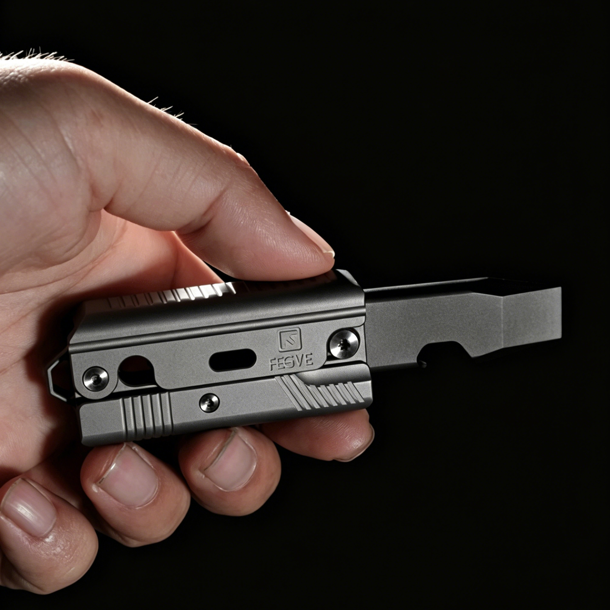 (Default Hong Kong Dollar) Fegve EDC E296 Gun Push Multi-functional Pry Bar Radish knife - 图片 15