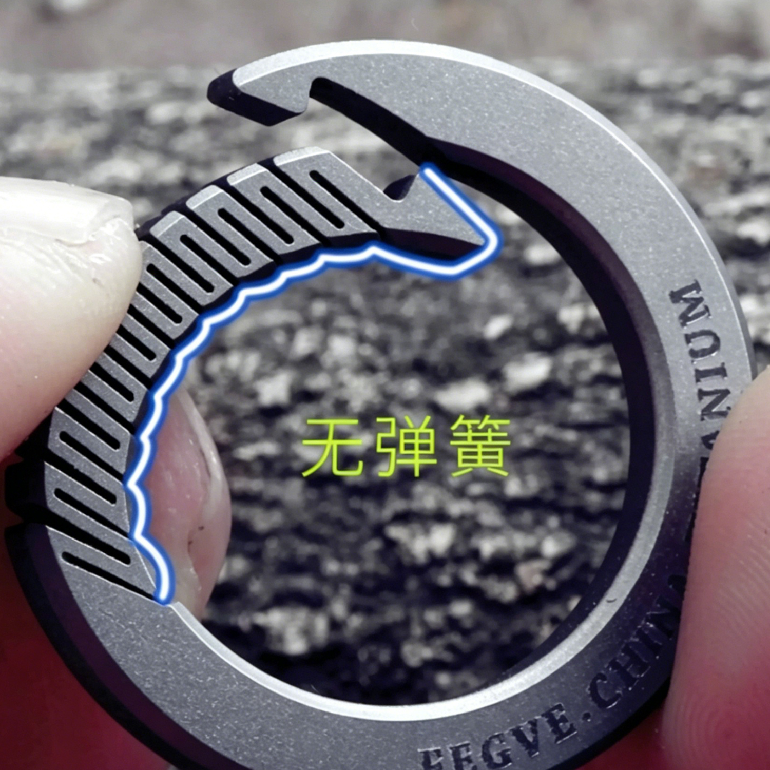 (Default Hong Kong Dollar) Fegve titanium alloy keychain waist pendant - 图片 4