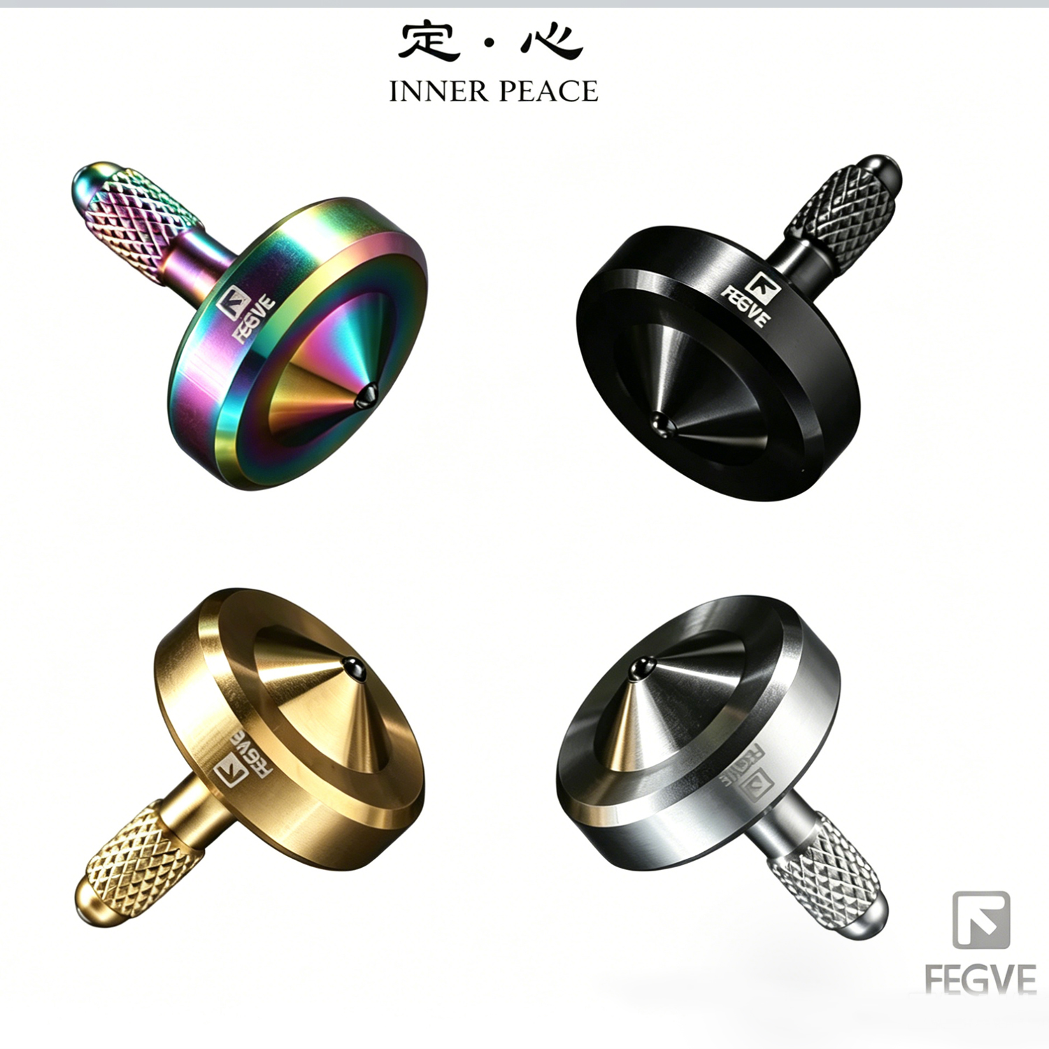 FEGVE Centering Handheld Gyroscope Stainless Steel Fingertip Gyroscope Adult EDC Toy - 图片 2