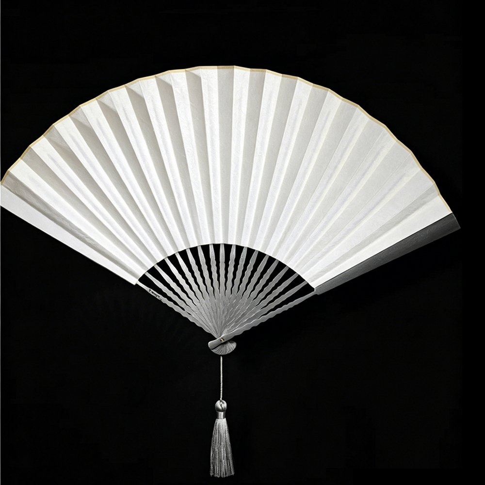 (Default Hong Kong Dollar) FEGVE Wendao Titanium Folding Fan Wave pattern flipping with a white fan surface - 图片 2