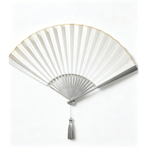 FEGVE Wendao Titanium Folding Fan Wave pattern flipping with a white fan surface