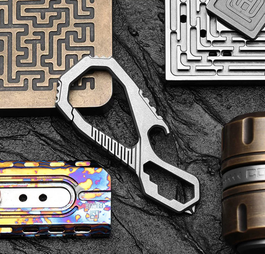 (Default Hong Kong Dollar) Fegve titanium alloy multifunctional keychain - Image 13