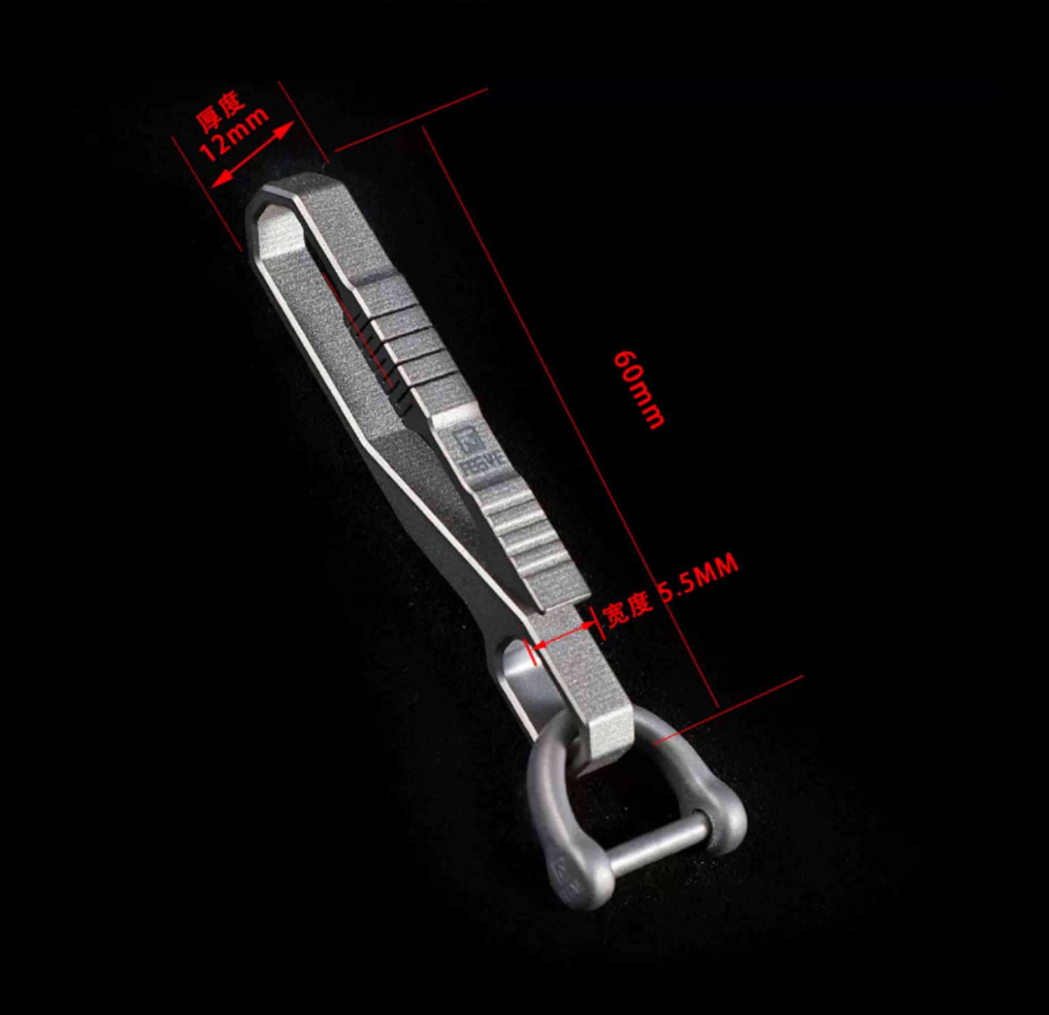 (Default Hong Kong Dollar) Fegve titanium alloy multifunctional belt keychain Ti-080 Titanium Speed - Image 9