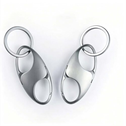 (Default Hong Kong Dollar) Fegve Creative 304 Stainless Steel Keychain (S312 stainless steel frosted)