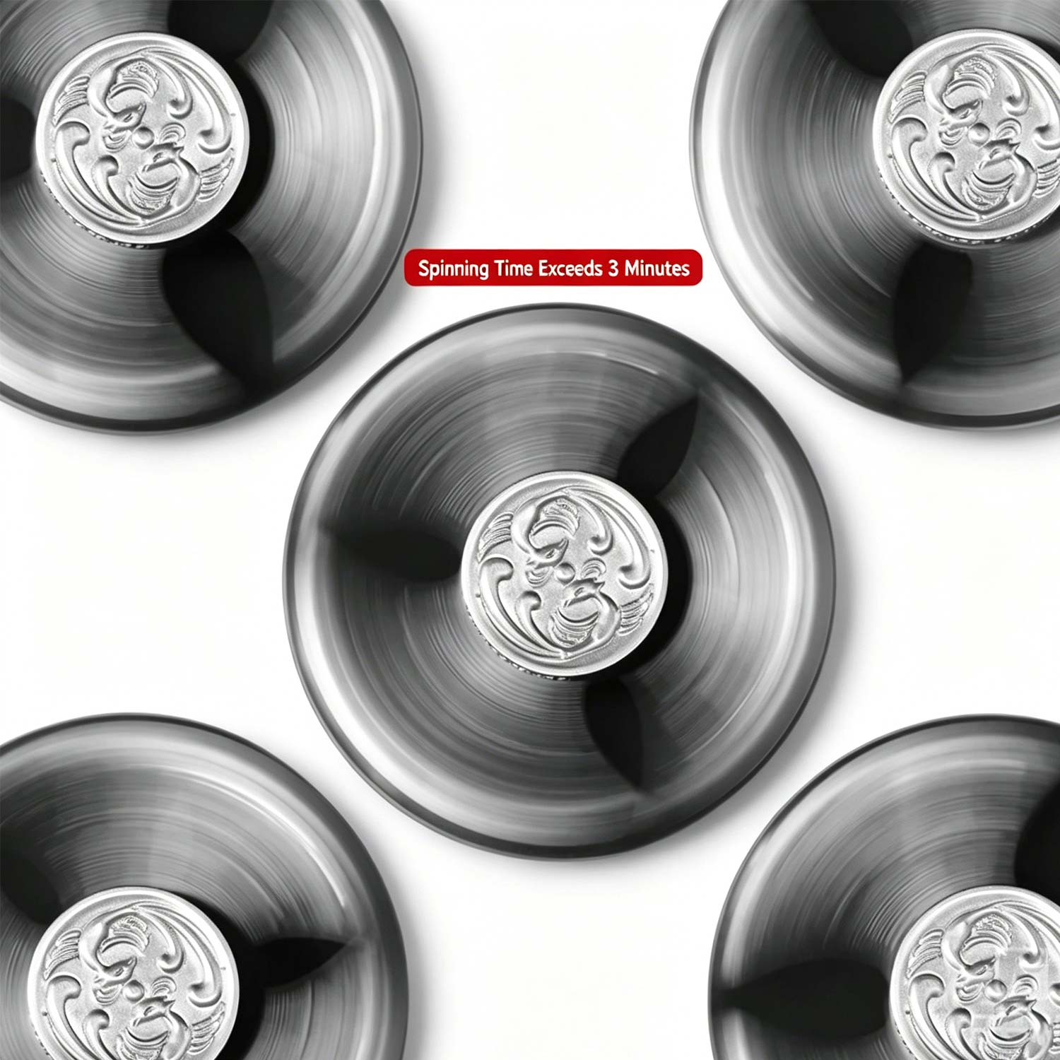 (Default Hong Kong Dollar) FEGVE Bath Fire Phoenix Chicken Year Commemorative Edition Titanium Alloy Relief Pattern Fingertip Gyroscope - Image 6