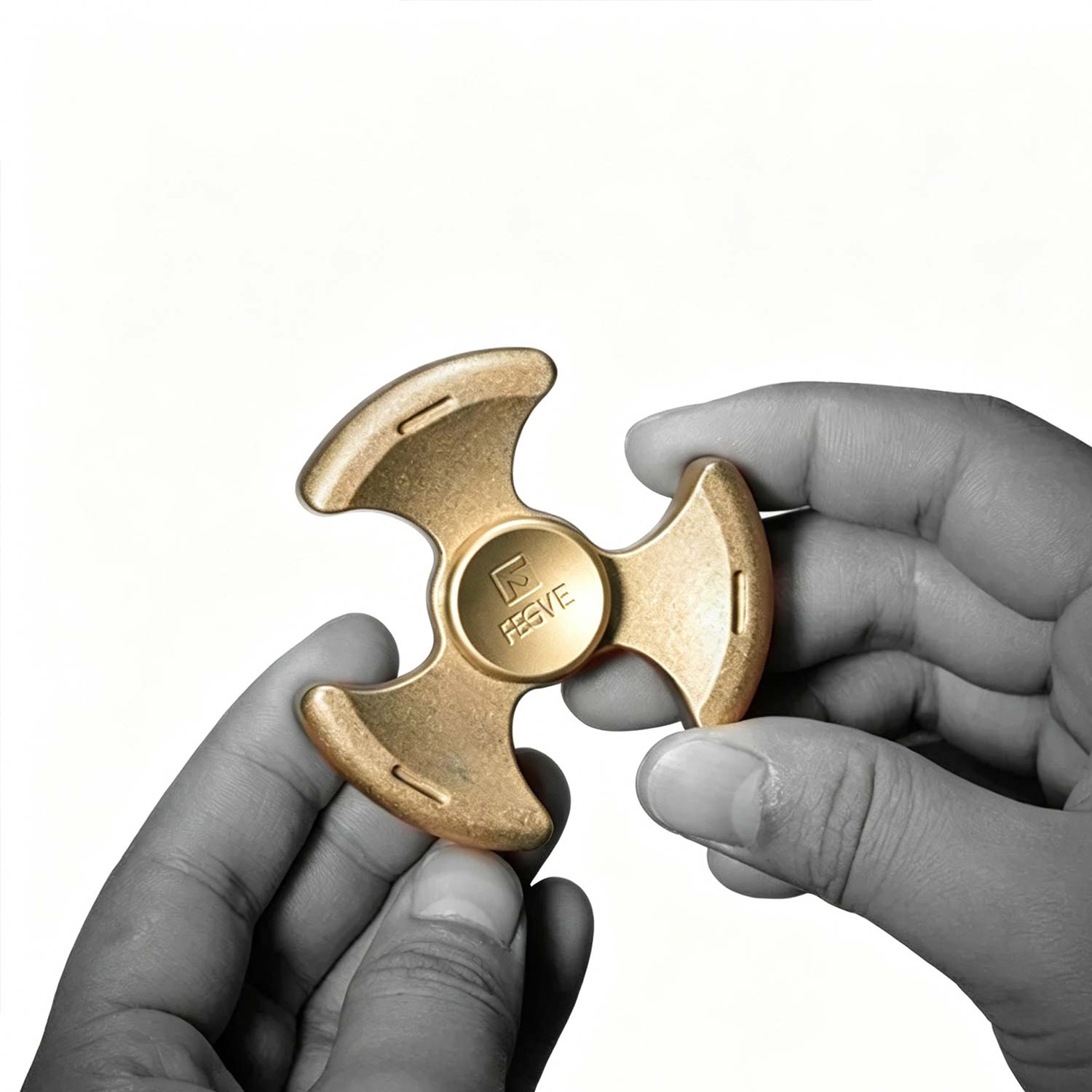 (Default Hong Kong Dollar) FEGVE Bath Fire Phoenix Chicken Year Commemorative Edition Titanium Alloy Relief Pattern Fingertip Gyroscope Three leaf stone copper washing - Image 5
