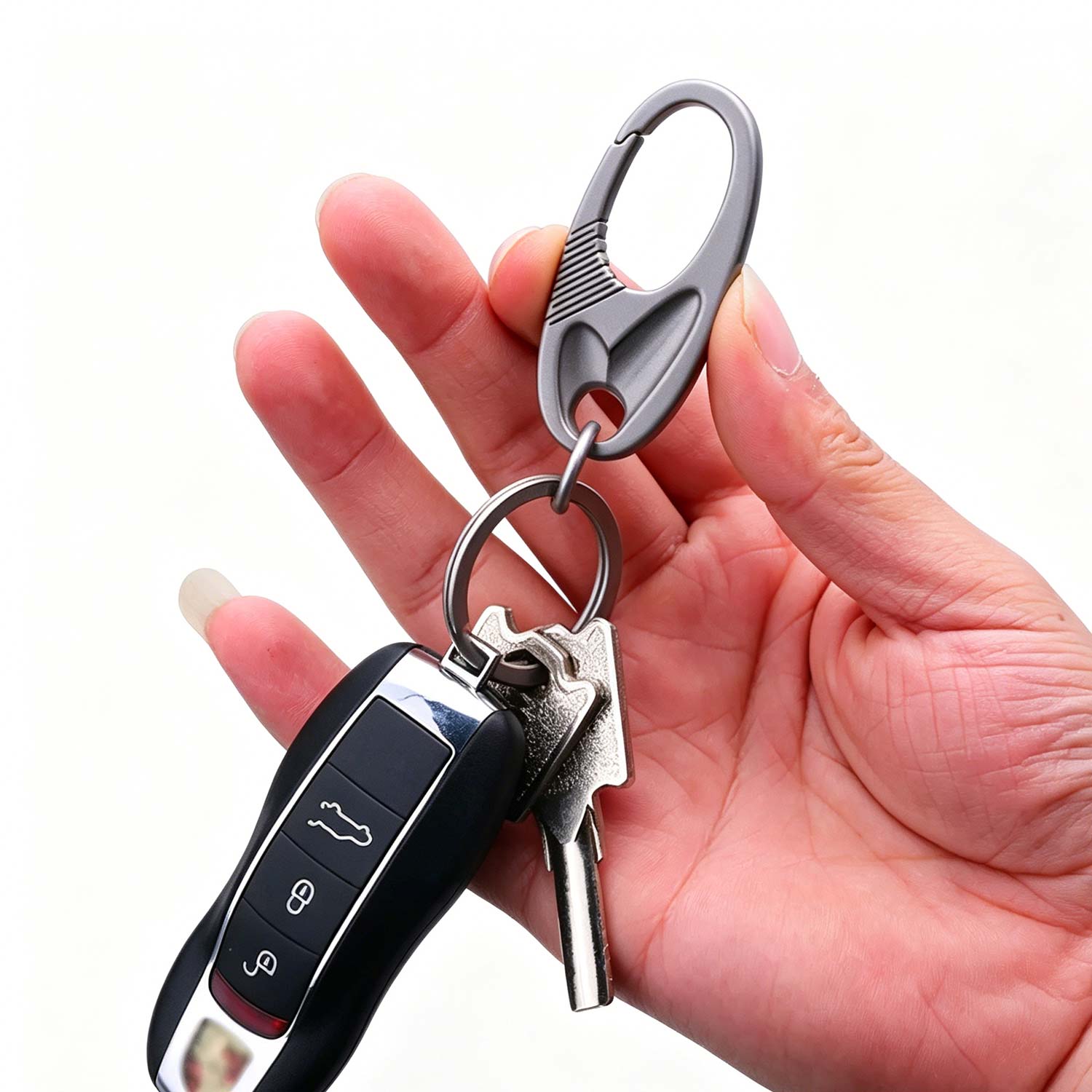 (Default Hong Kong Dollar) Fegve titanium alloy car keychain/titanium pole - Image 5