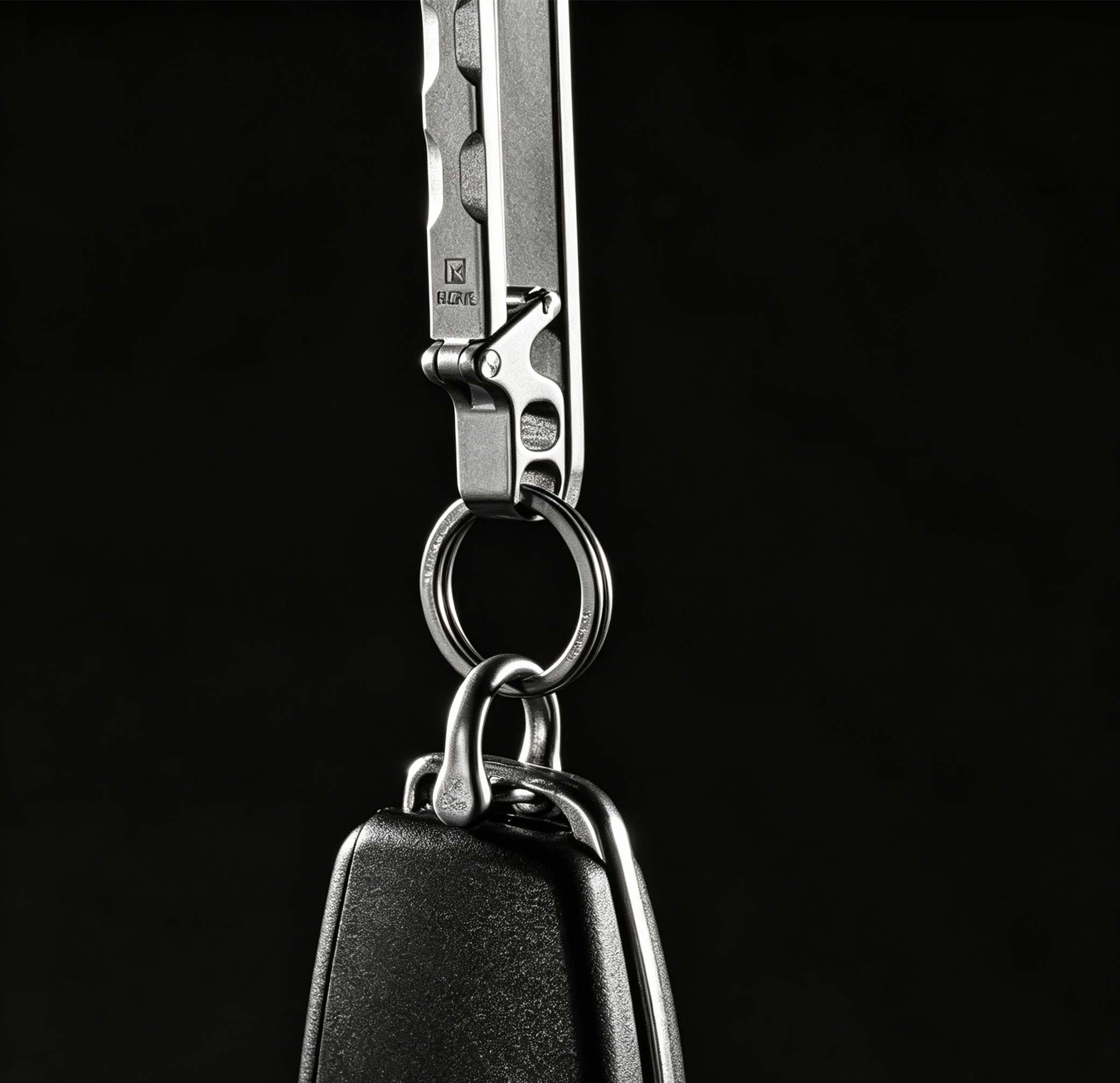 (Default Hong Kong Dollar) Quick detachable titanium alloy keychain/waist hanging sports pants keychain Ti097 - Image 2