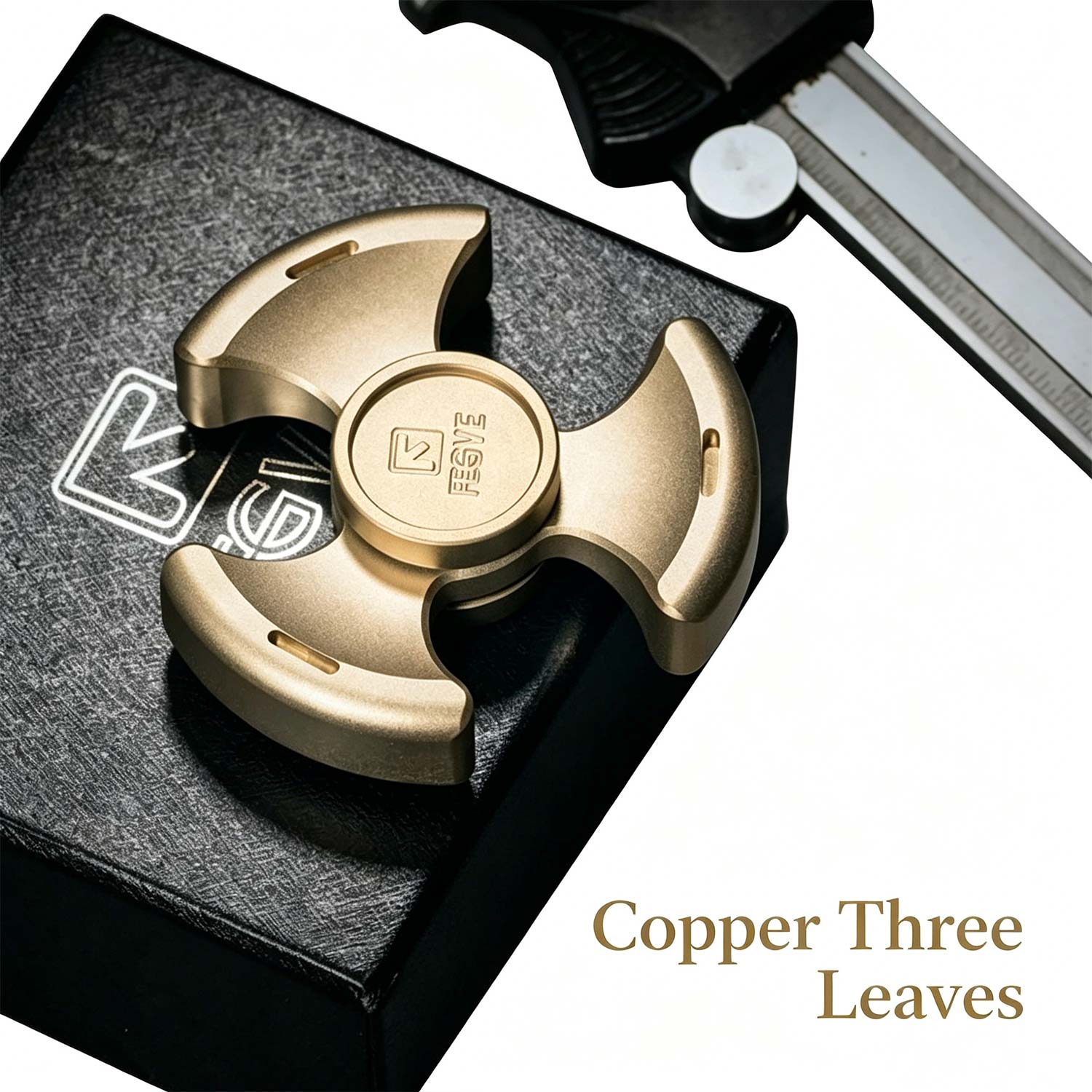 (Default Hong Kong Dollar) FEGVE Bath Fire Phoenix Chicken Year Commemorative Edition Titanium Alloy Relief Pattern Fingertip Gyroscope Three leaf stone copper washing - Image 4