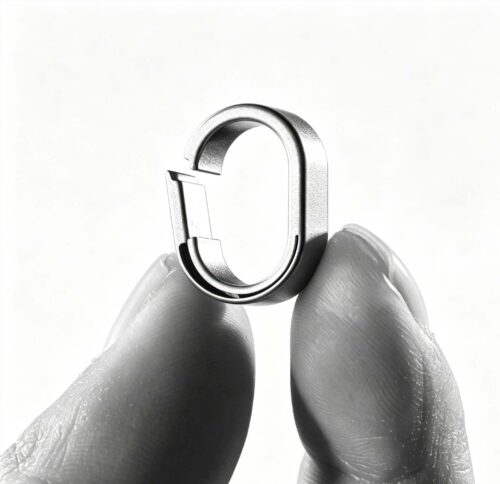 (Default Hong Kong Dollar) Titanium Alloy Car Key Ring/Quick Release Key Ring (Titanium Alloy Color)
