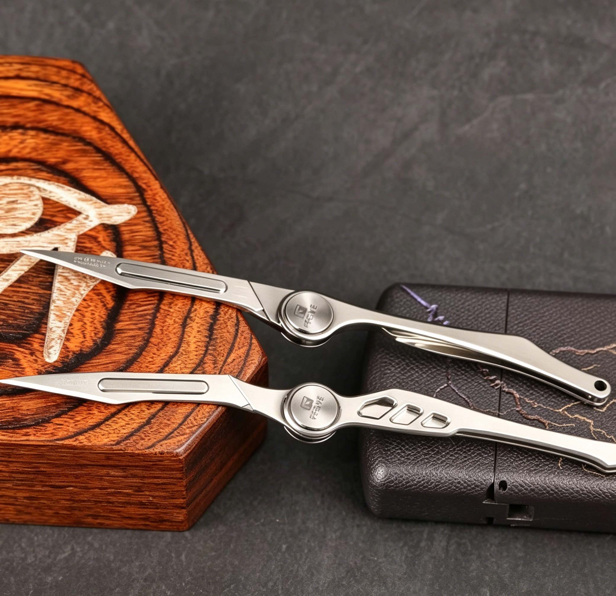 (Default Hong Kong Dollar) FEGVE Feather Art Knife EDC Titanium Alloy Small/Sharp Mini Unpacking Knife (E228- Woodpecker) - Image 12