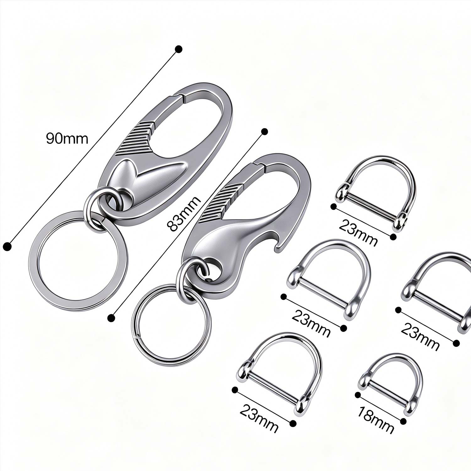 (Default Hong Kong Dollar) Fegve titanium alloy car keychain/titanium pole - Image 8
