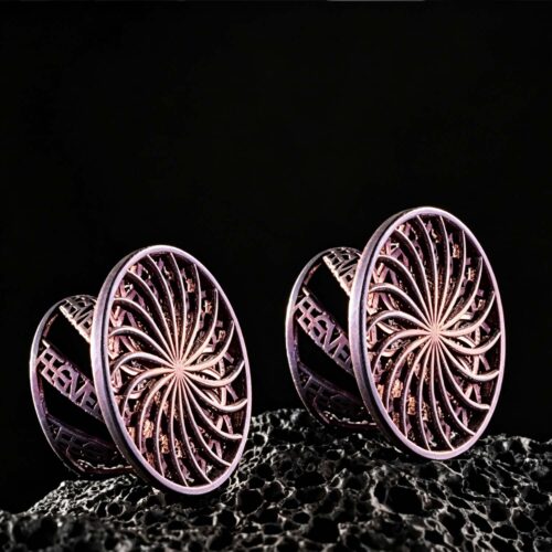 (Default Hong Kong Dollar) FEGVE's new all titanium alloy ultra light hollowed out bicycle has a blockage(C009b Purple 19.5mm)