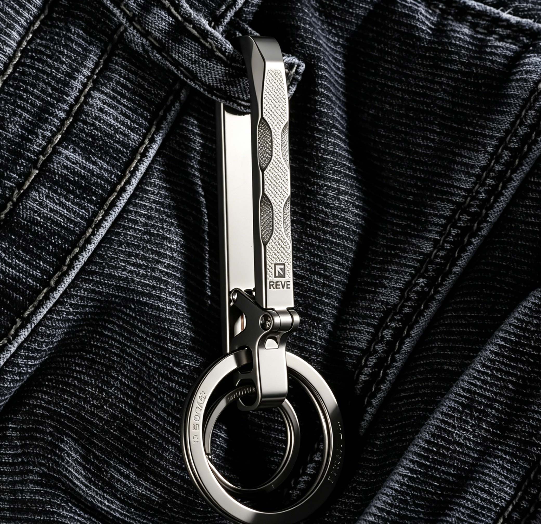 (Default Hong Kong Dollar) Quick detachable titanium alloy keychain/waist hanging sports pants keychain Ti097 - Image 9