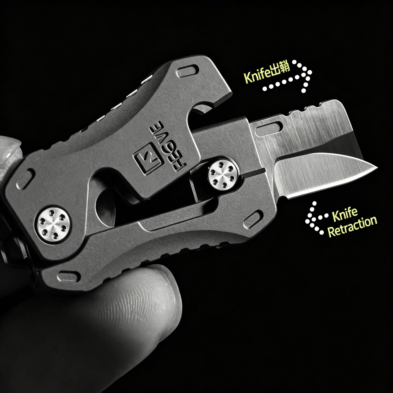 (Default Hong Kong Dollar) Titanium alloy small knife pendant/mini self-defense radish knife - Image 10
