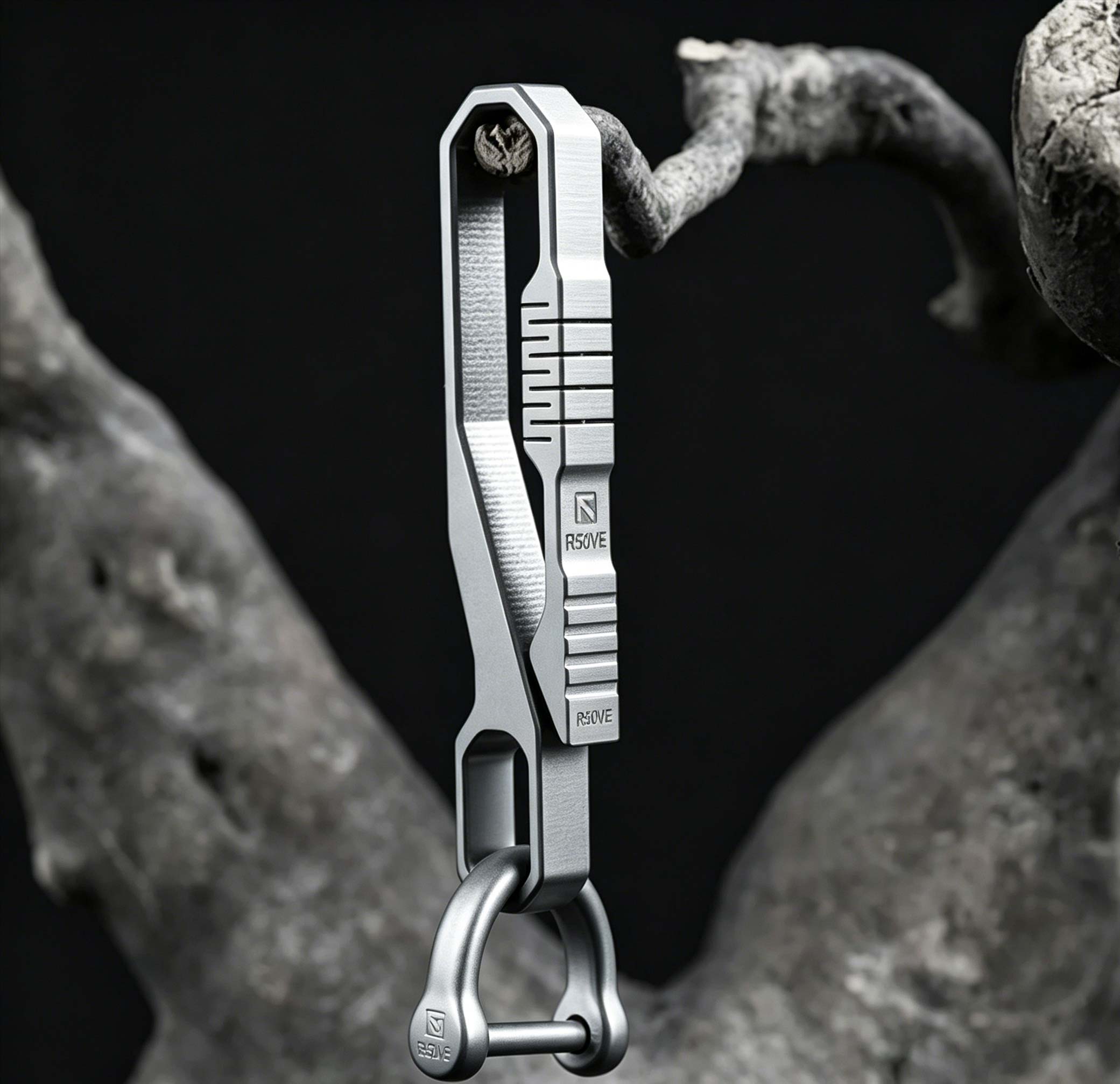 (Default Hong Kong Dollar) Fegve titanium alloy multifunctional belt keychain Ti-080 Titanium Speed - Image 8
