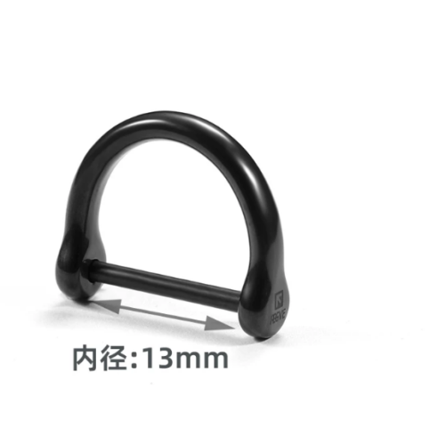 (Default Hong Kong Dollar) FEGVE Titanium Alloy Horseshoe Buckle Black Steel frosted black horseshoe buckle with an inner diameter of 13mm