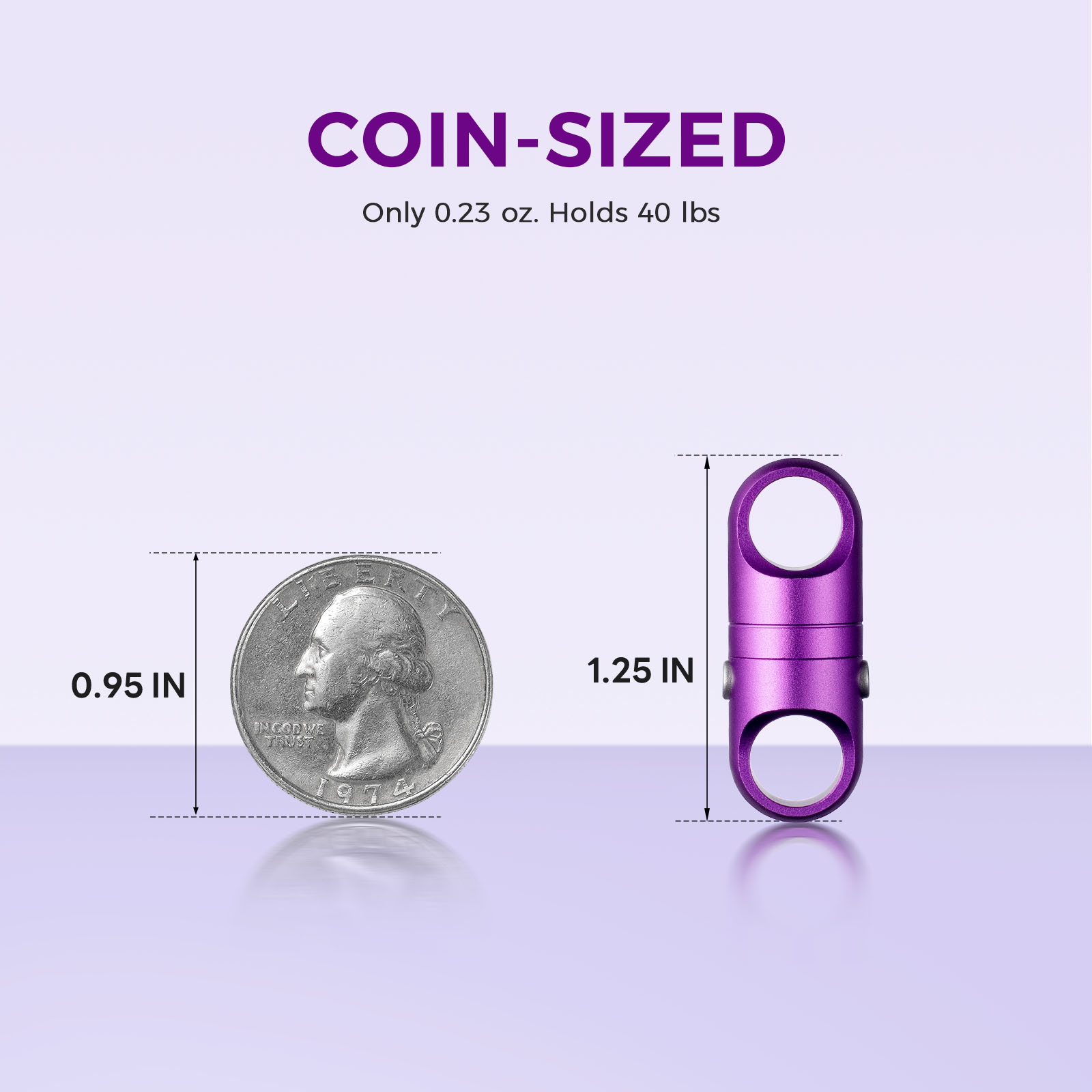 FEGVE new titanium alloy magnetic quick release keychain (purple) - Image 9