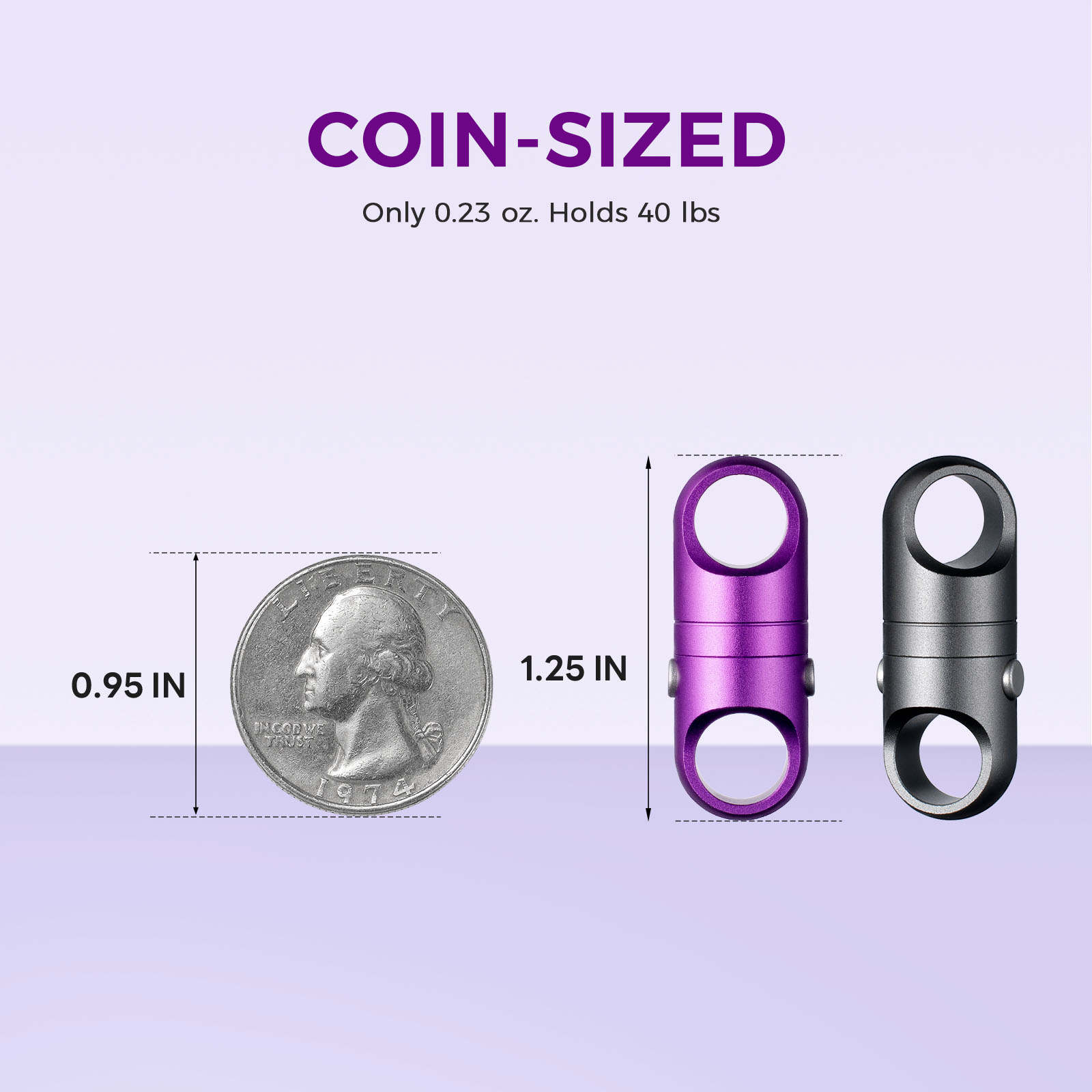 FEGVE new titanium alloy magnetic quick release keychain (purple) - Image 4
