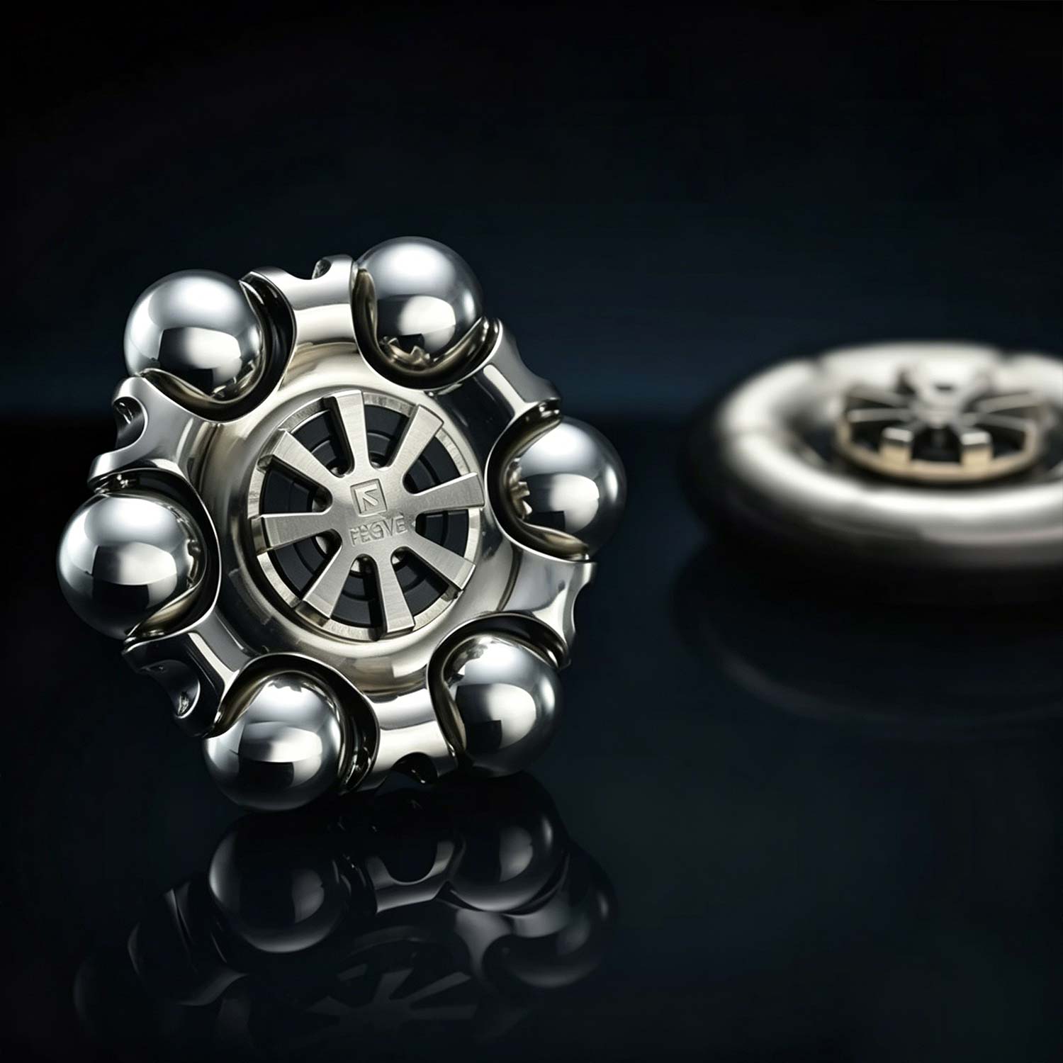 (Default Hong Kong Dollar) FEGVE Reunion Titanium Alloy Fingertip Gyroscope Pressure Reducing EDC (Frosty Reunion) - Image 4
