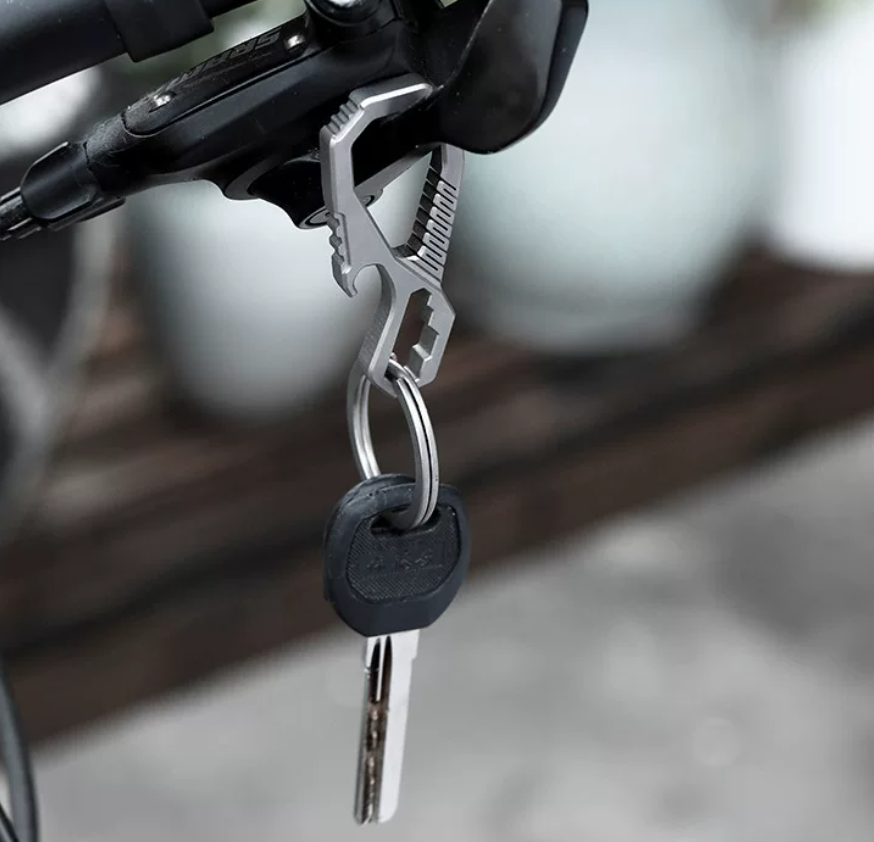 (Default Hong Kong Dollar) Fegve titanium alloy multifunctional keychain - Image 9