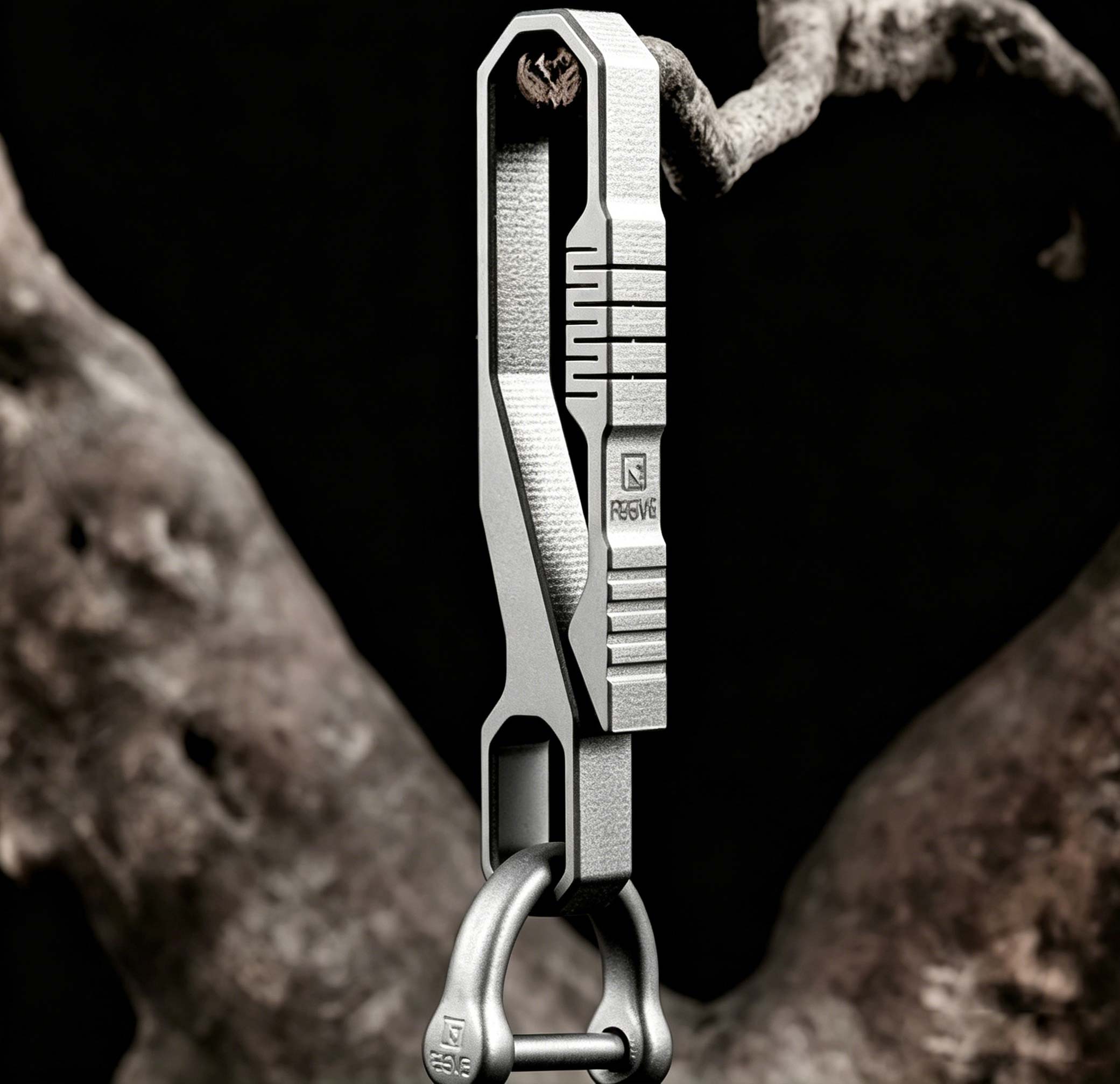(Default Hong Kong Dollar) Fegve titanium alloy multifunctional belt keychain Ti-080 Titanium Speed - Image 3