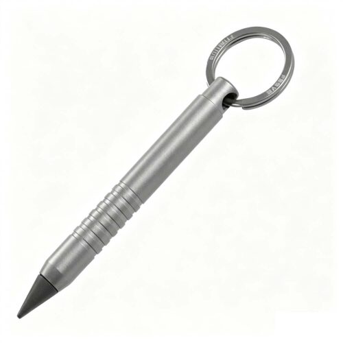 (Default Hong Kong Dollar) Fegve's new EDC titanium alloy eternal carbon pen/pencil E341b threaded small titanium pen/frosted